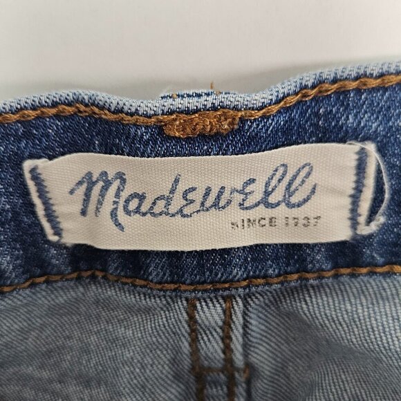 Madewell Perfect Fall Distressed Denim Raw Step Hem Jean 27 E0503 - Picture 7 of 10